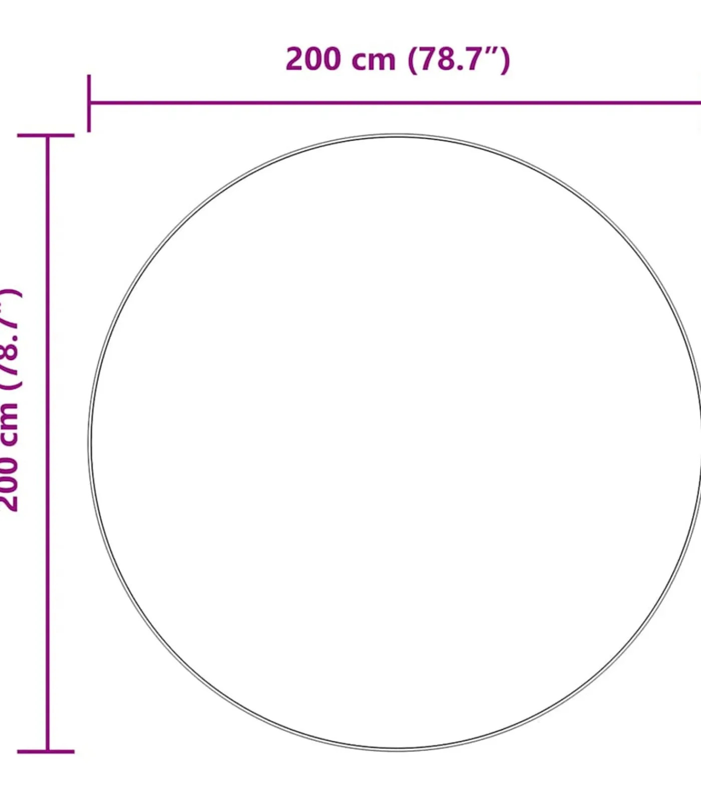 Hot Hoogpolig vloerkleed NAVARRA 200x200 cm polyester lichtgrijs Tapijten