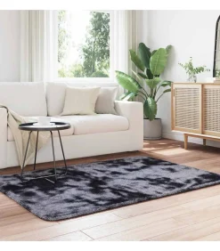 Hot Hoogpolig vloerkleed NAVARRA 120x170 cm polyester donkergrijs Tapijten