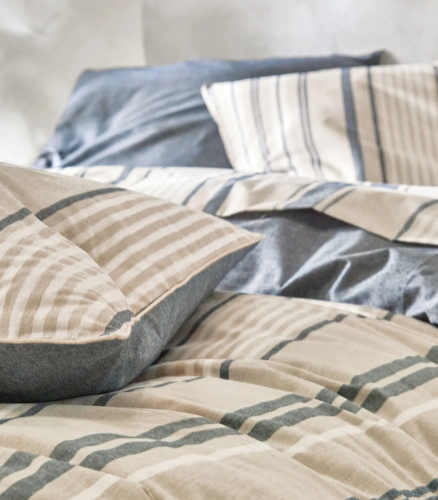 New HORIZON Indigo - Laken Gerecycled draad Lakens