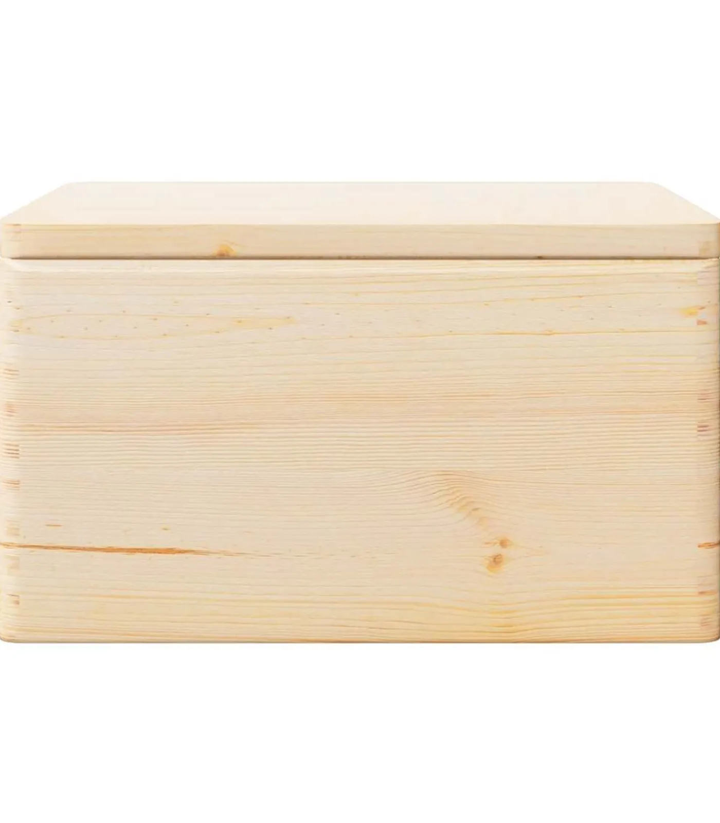 Clearance Houten kist met deksel&handvatten 40x30x23cm massief grenenhout Organiseren