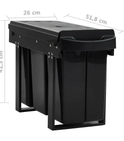 Hot Inbouwprullenbak uittrekbaar soft-close 36 L Manden En Bakken