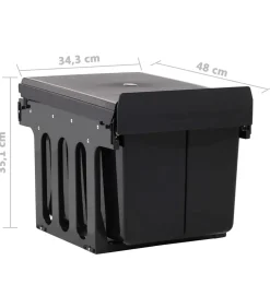 Clearance Inbouwprullenbak uittrekbaar soft-close 48 L Manden En Bakken