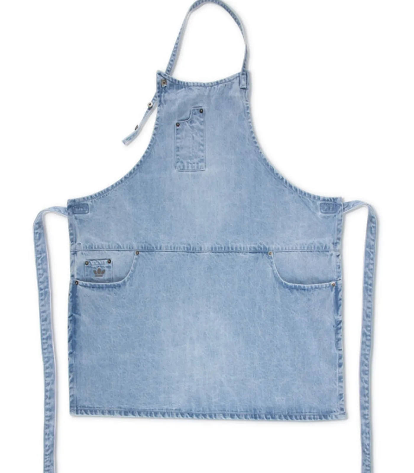 Outlet Indigo jeans BBQ of keukenschort licht blauw katoen 5 zakken Keuken- & Tafellinnen