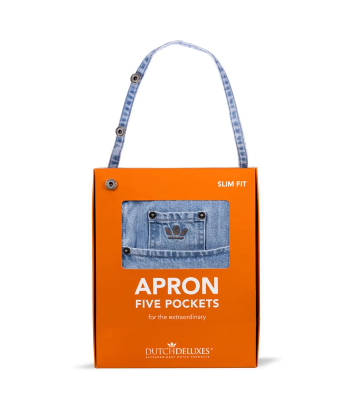 Outlet Indigo jeans BBQ of keukenschort licht blauw katoen 5 zakken Keuken- & Tafellinnen