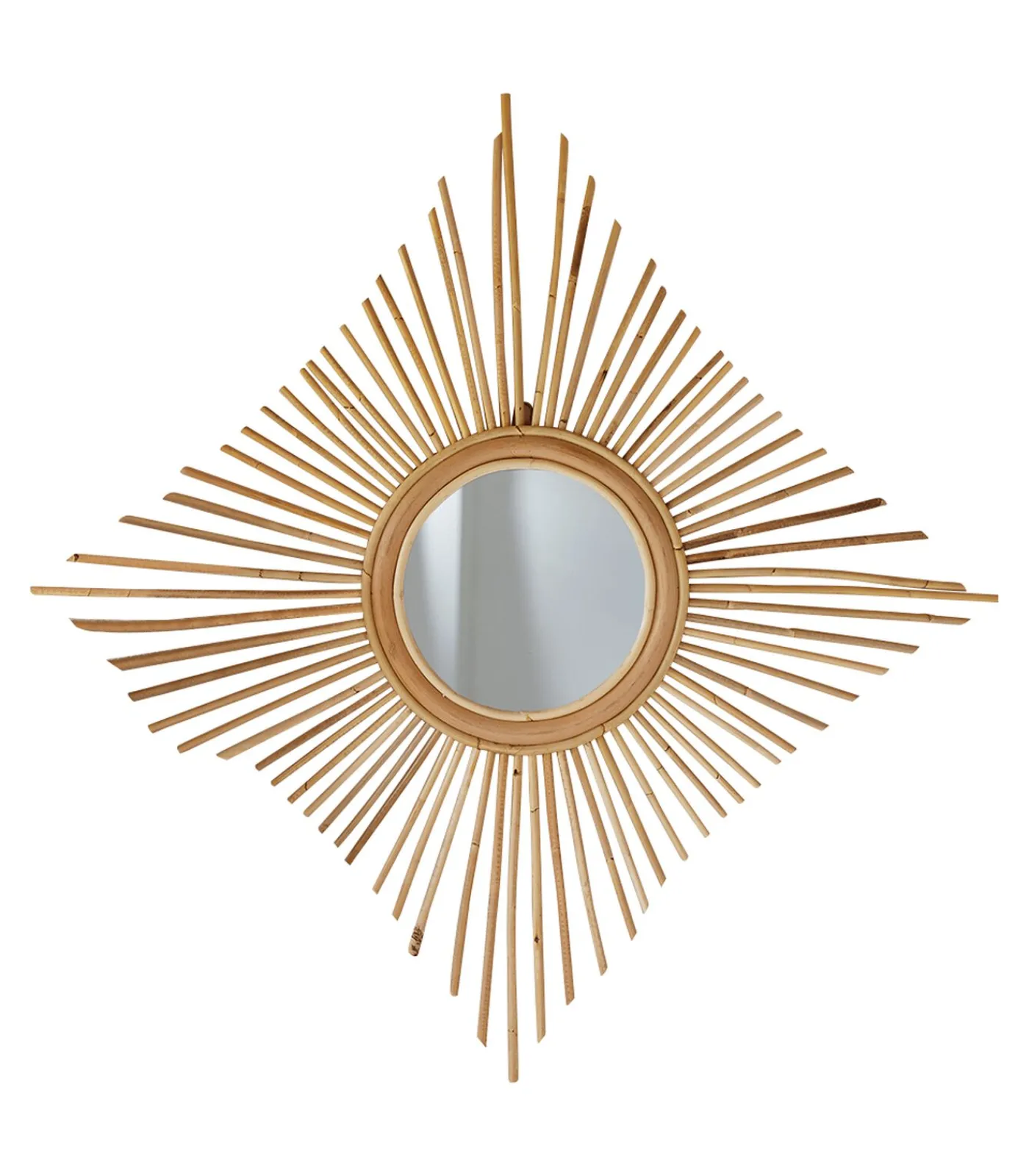 Isidore - Spiegel van natuurlijk rotan 80 cm Spiegels