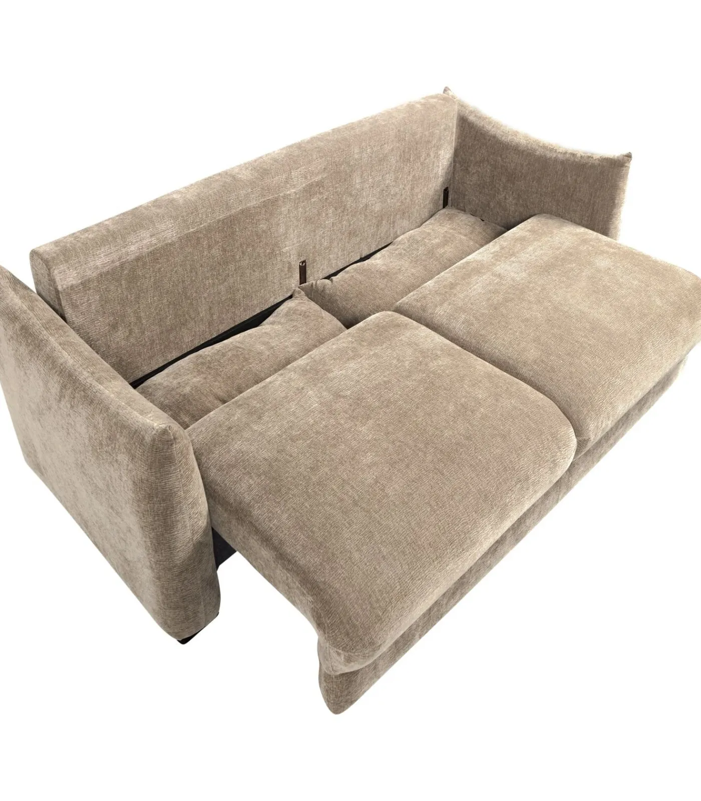 Best Jonne 3-Zits Slaapbank - Chennile - Naturel - 92x233x105 Zetels