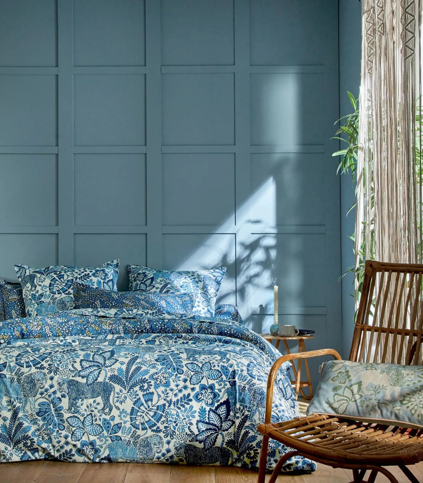 Sale JUNGLE Indigo - Laken 100% coton Lakens