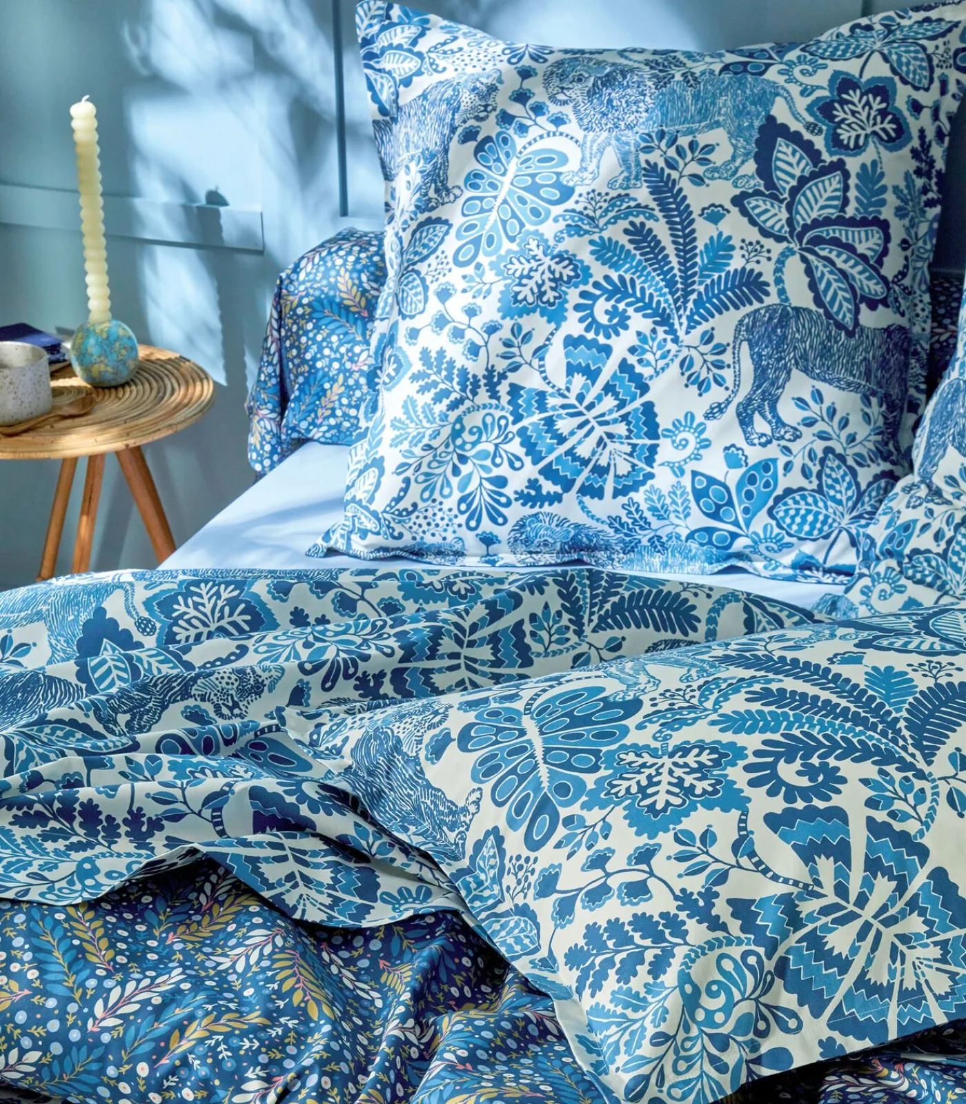 Sale JUNGLE Indigo - Laken 100% coton Lakens