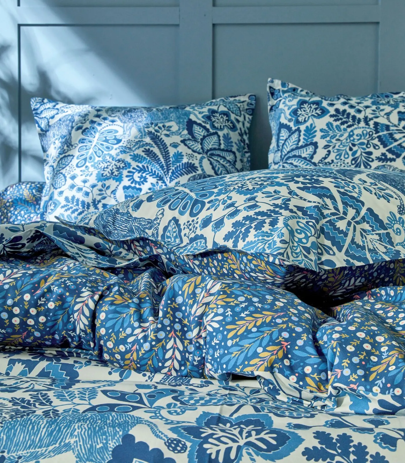 Sale JUNGLE Indigo - Laken 100% coton Lakens