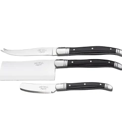 Best Kaasmessenset Laguiole - Zwart - 3 Stuks Keukenmessen