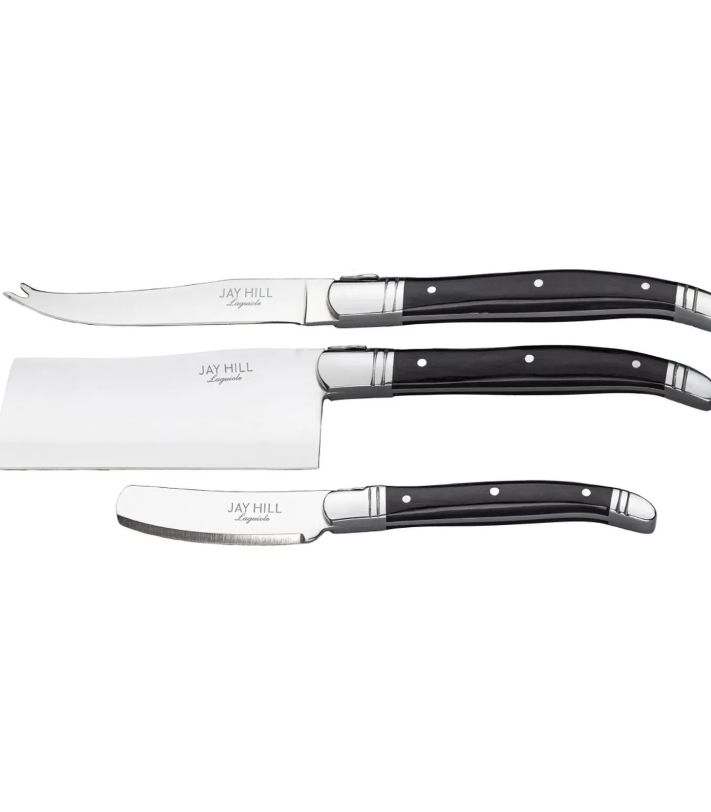 Best Kaasmessenset Laguiole - Zwart - 3 Stuks Keukenmessen