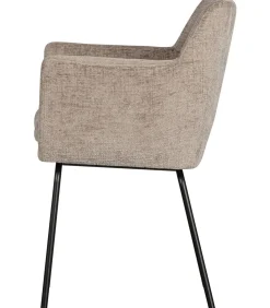 Hot Kam Eetkamerstoelen - Polyester - Zand - Set van 6 Stoelen