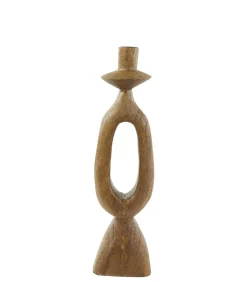 New Kandelaar Django - Bruin - 13x13x43cm Kaarsen & Kaarshouders