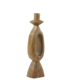 New Kandelaar Django - Bruin - 13x13x43cm Kaarsen & Kaarshouders