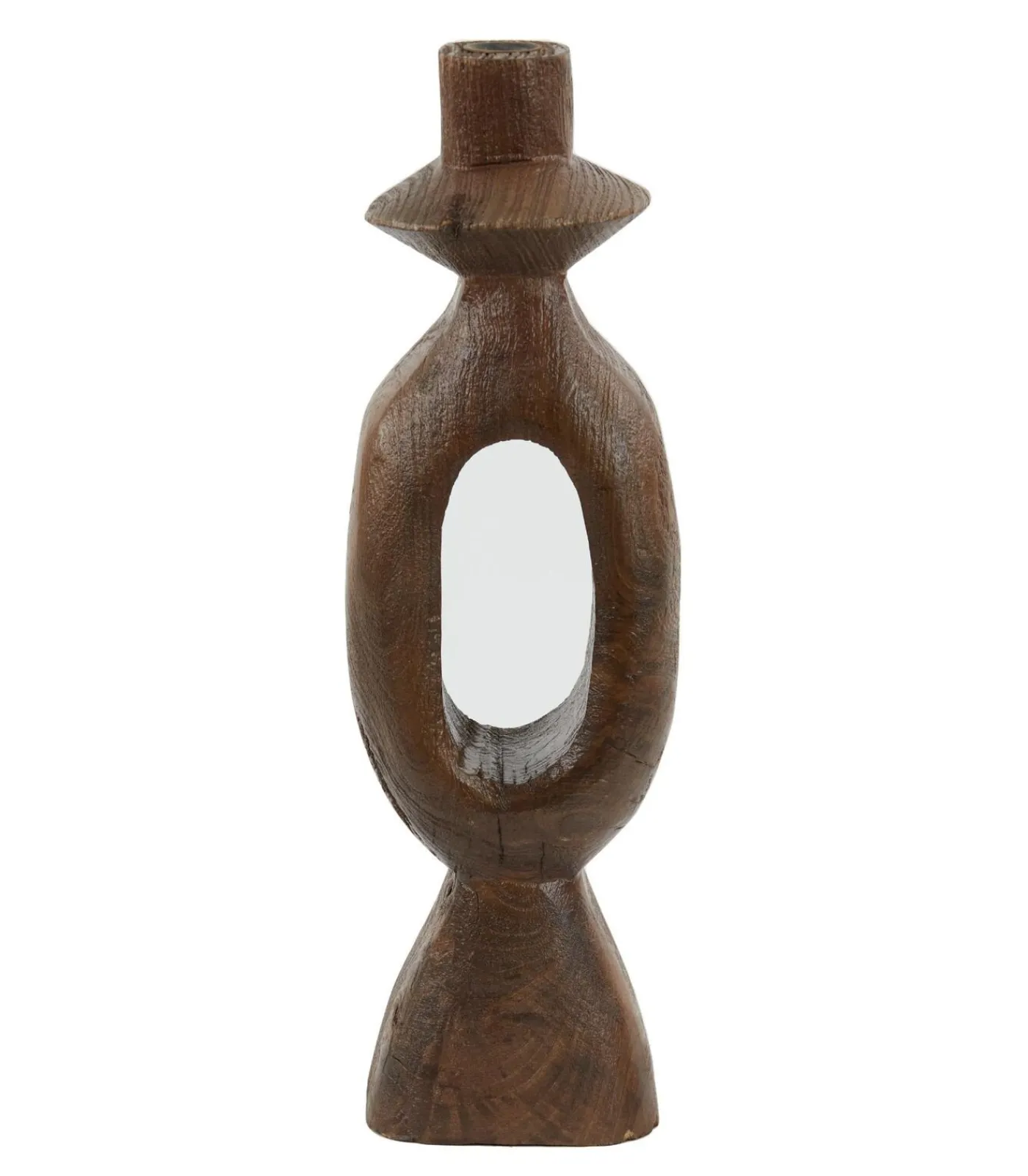 Kandelaar Django - Donkerbruin - 14x14x50cm Kaarsen & Kaarshouders