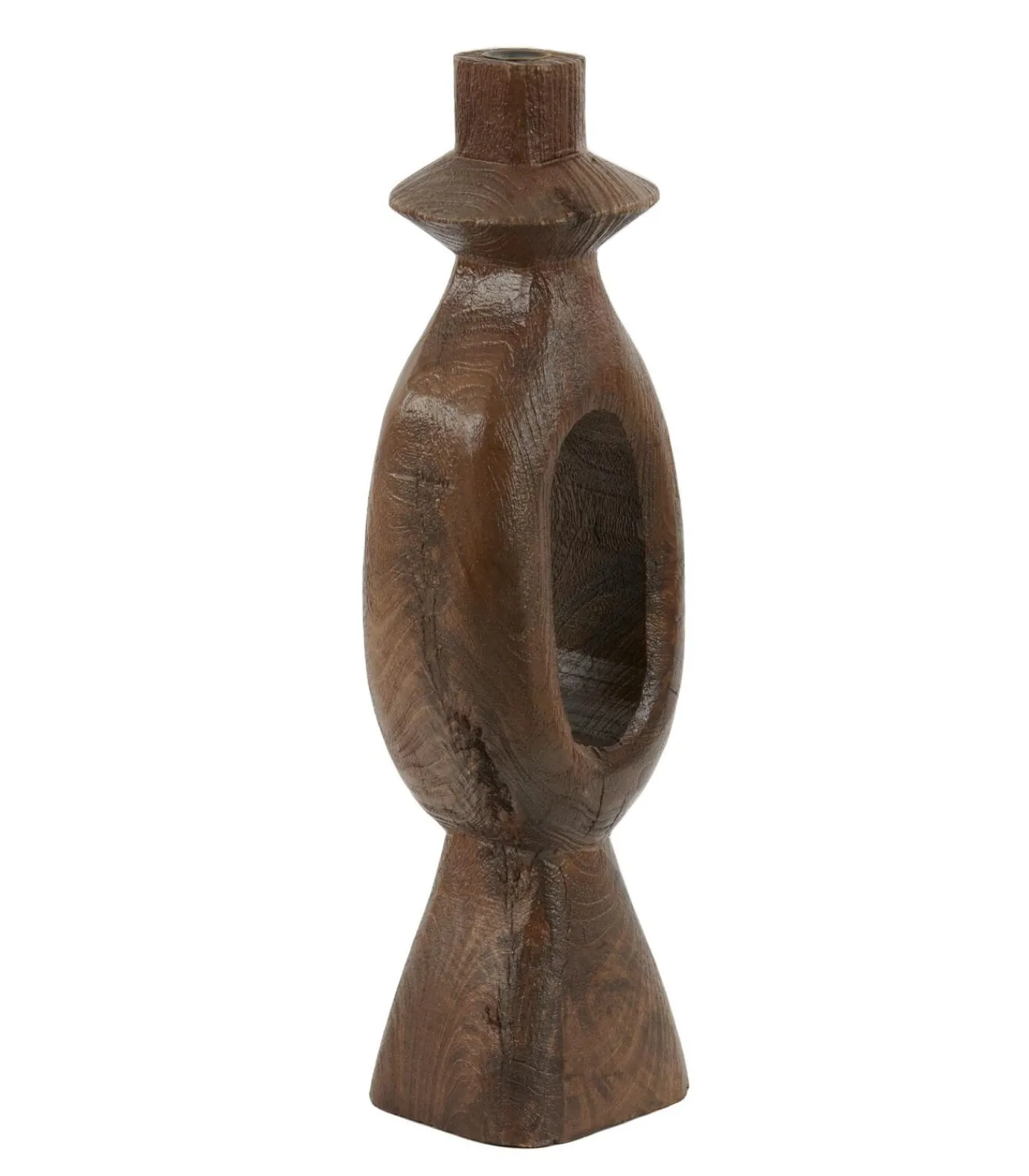 Kandelaar Django - Donkerbruin - 14x14x50cm Kaarsen & Kaarshouders