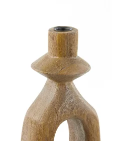 New Kandelaar Django - Donkerbruin - 14x14x50cm Kaarsen & Kaarshouders