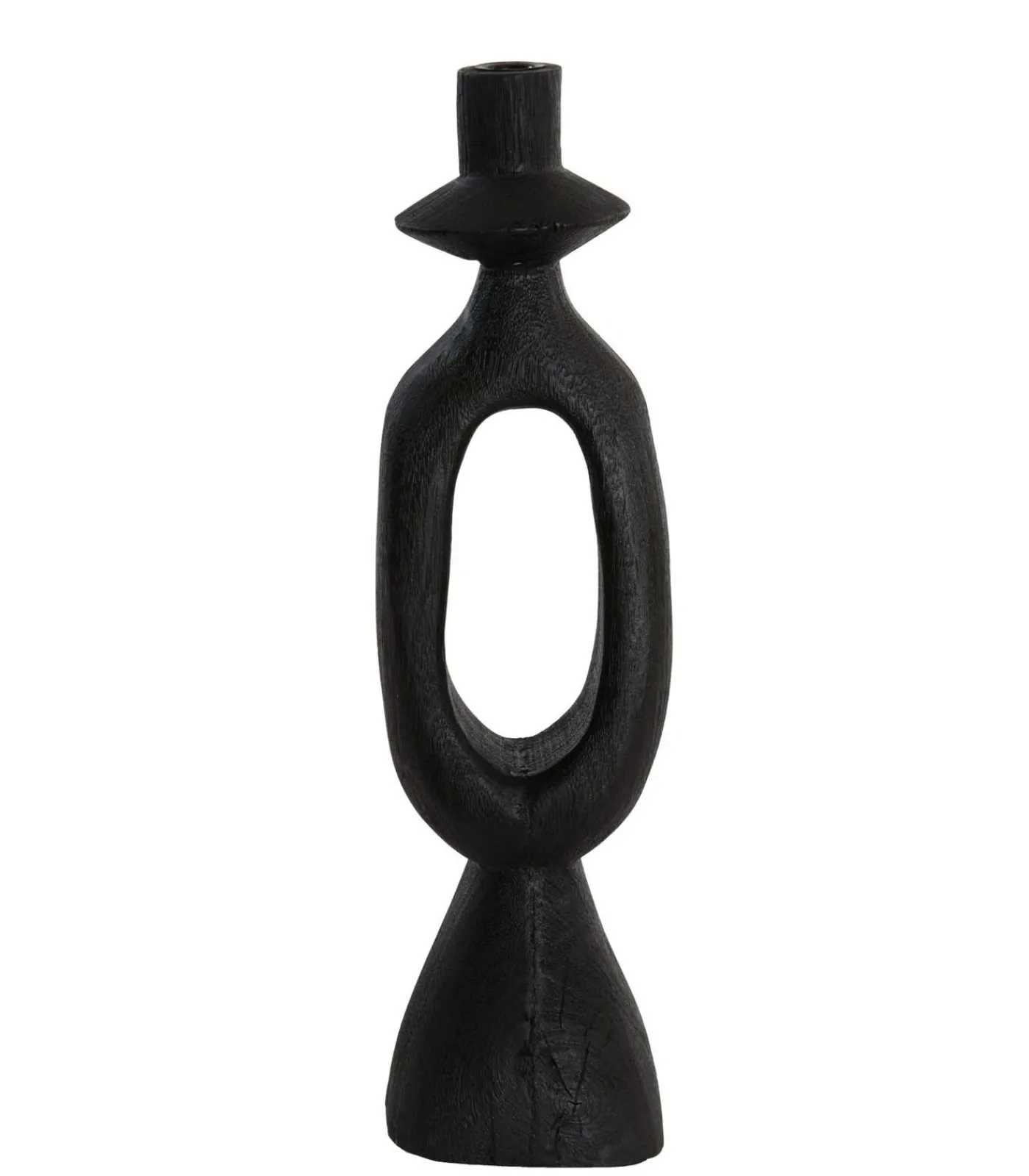 Sale Kandelaar Django - Zwart - 14x14x50cm Kaarsen & Kaarshouders