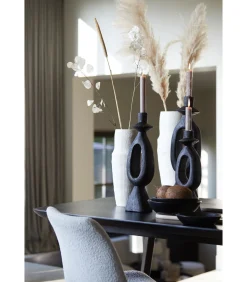 Sale Kandelaar Django - Zwart - 14x14x50cm Kaarsen & Kaarshouders