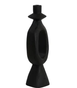 Sale Kandelaar Django - Zwart - 14x14x50cm Kaarsen & Kaarshouders