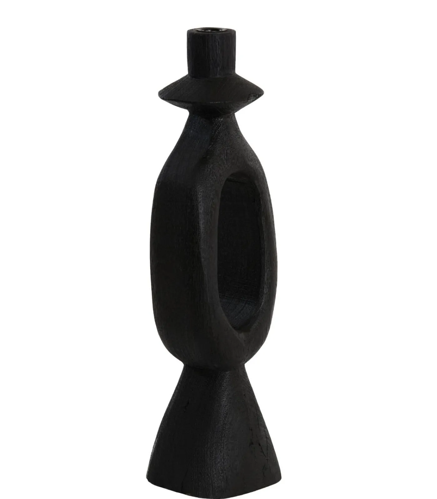 Sale Kandelaar Django - Zwart - 14x14x50cm Kaarsen & Kaarshouders