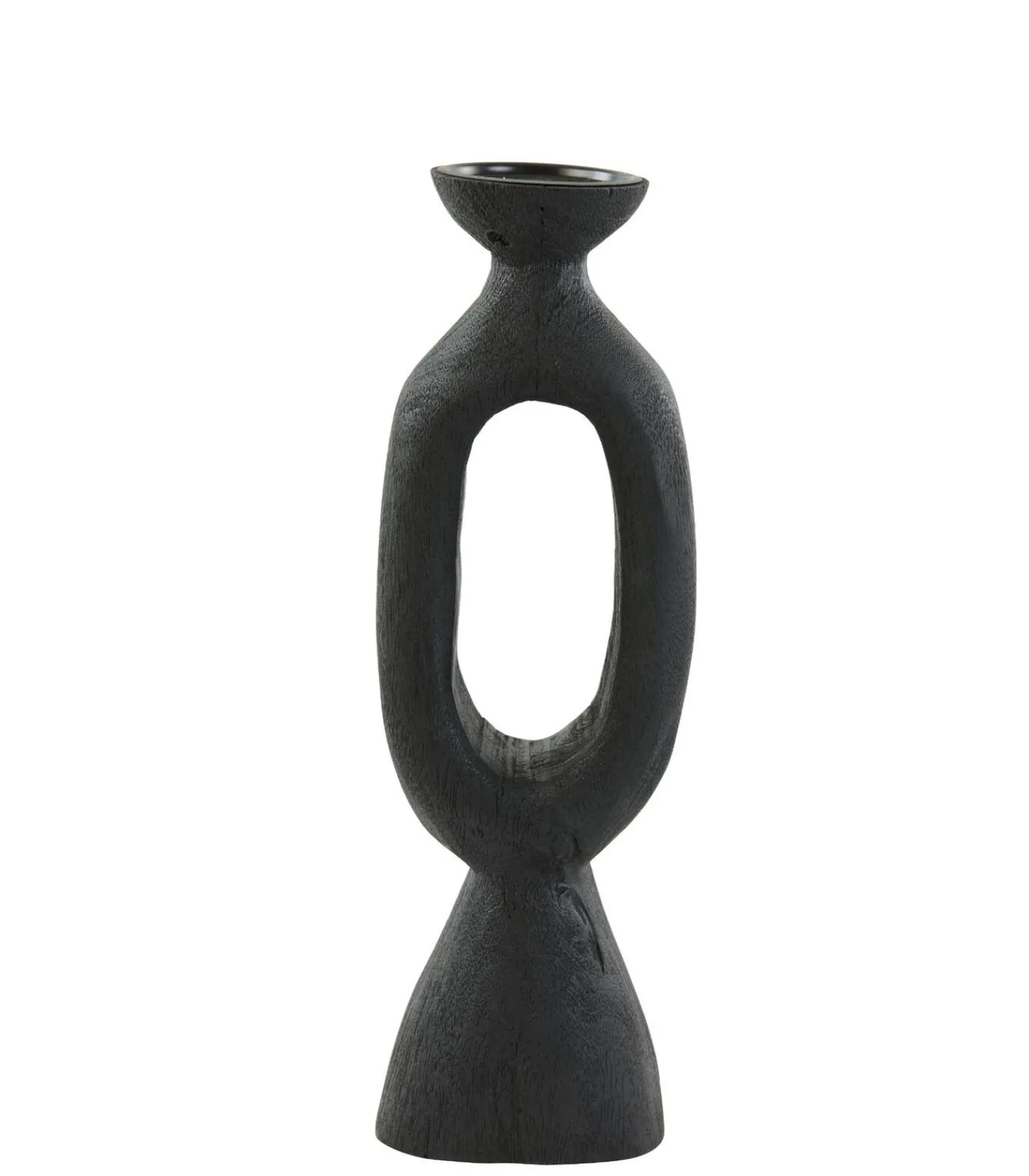 Clearance Kandelaar Django - Zwart - 14x12x45cm Kaarsen & Kaarshouders