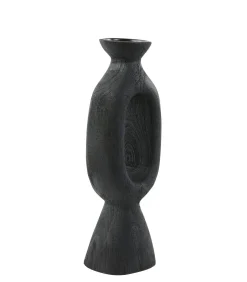 Clearance Kandelaar Django - Zwart - 14x12x45cm Kaarsen & Kaarshouders