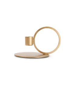 Online Kandelaar 10xH9cm metaal goud Pillar Kaarsen & Kaarshouders