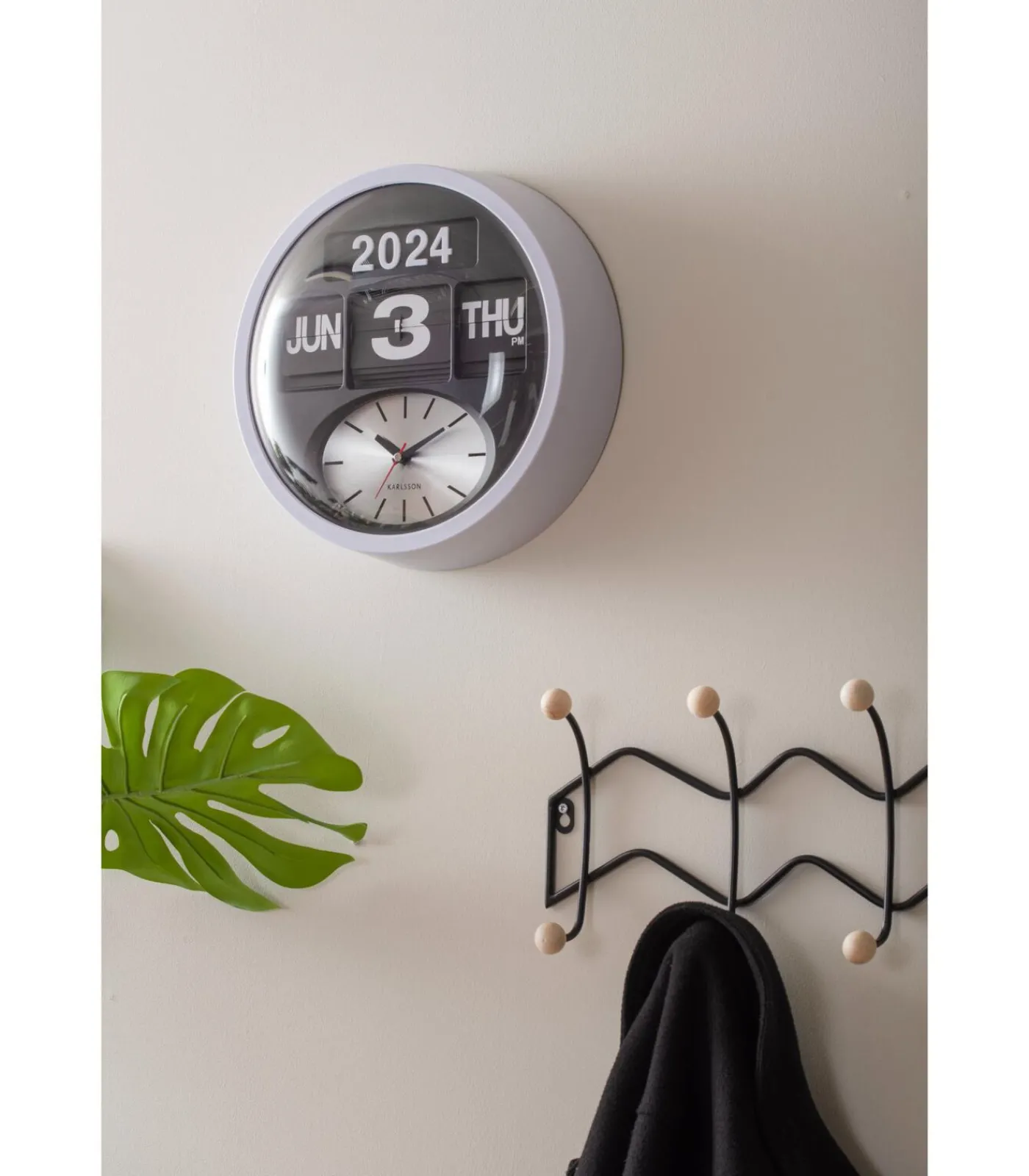 Clearance Kapstok Double Zig Zag - Zwart - 61x6.5x20cm Organiseren