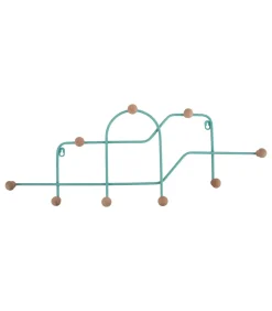 Sale Kapstok Mace - Turqouise - 71x4x27cm Organiseren