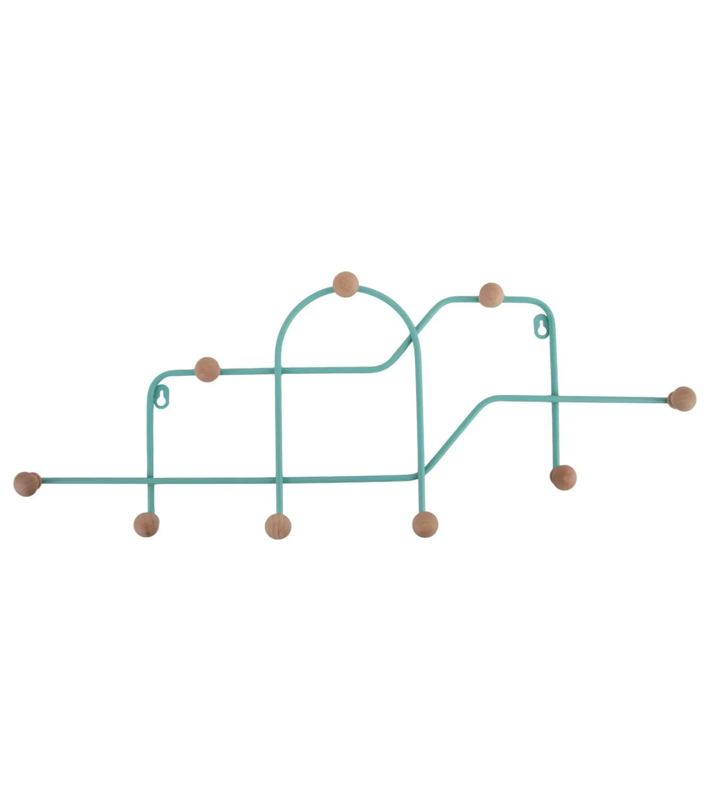 Sale Kapstok Mace - Turqouise - 71x4x27cm Organiseren