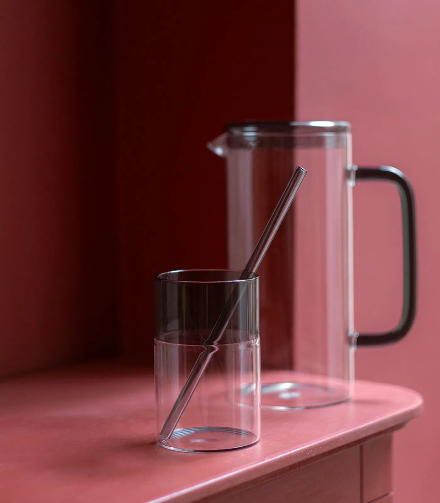 Discount Karaf 120cl met deksel grijs Cruse Glazen & Karaffen