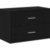New Kast met 2 lades 60x31x40 cm bewerkt hout zwart eikenkleurig Meubels
