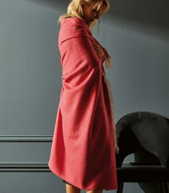 Best KATMANDOU bois de rose - Plaid Merino Bedspreien