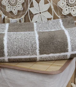 Best Katoenen geruit badstof douchelaken 70x140 cm Handdoeken