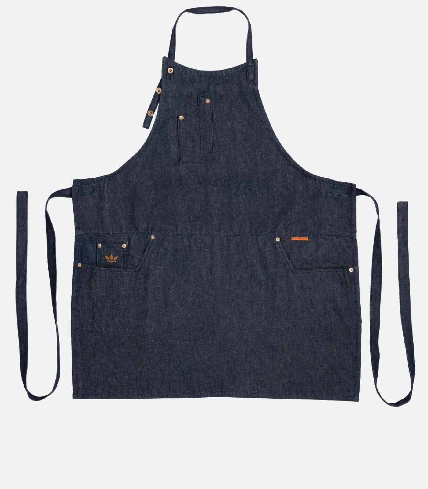 Discount Keuken -en Barbecue - schort met 5 zakken - Blauw denim Keuken- & Tafellinnen
