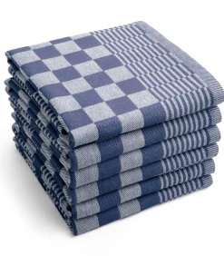 Outlet Keuken- en theedoekenset - Blauw - 12 delig Keuken- & Tafellinnen