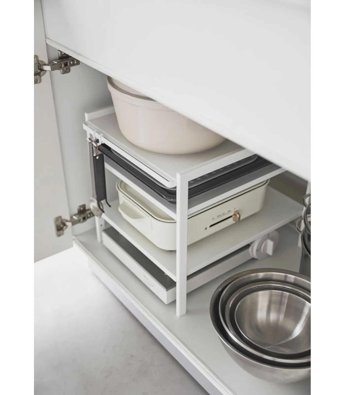 Discount Keukenkast Organizer - 3 niveaus - Tower - Wit Organiseren