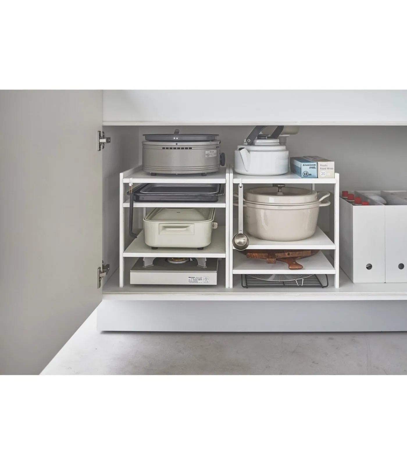 Discount Keukenkast Organizer - 3 niveaus - Tower - Wit Organiseren