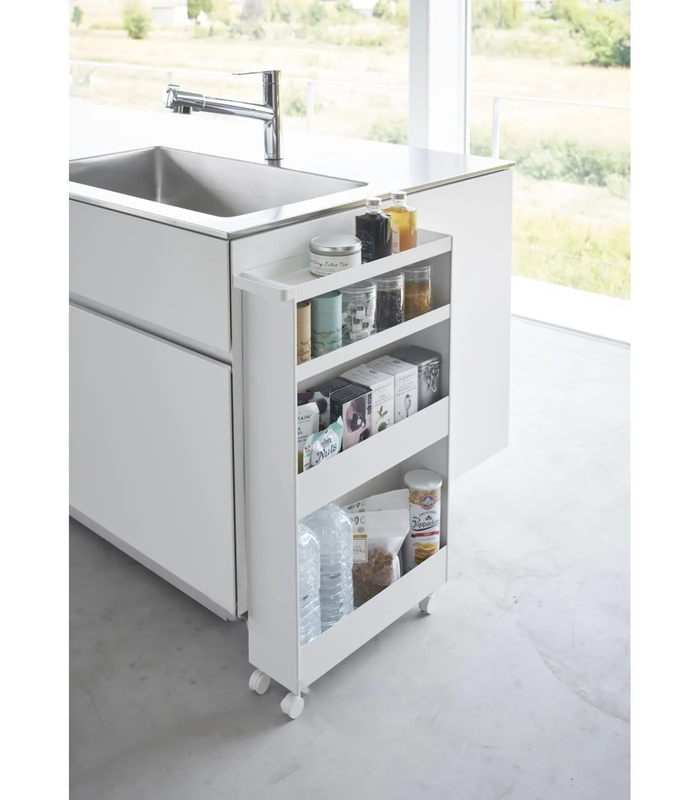 Best Keukentrolley 4 niveaus - Tower - Wit Keukenaccessoires