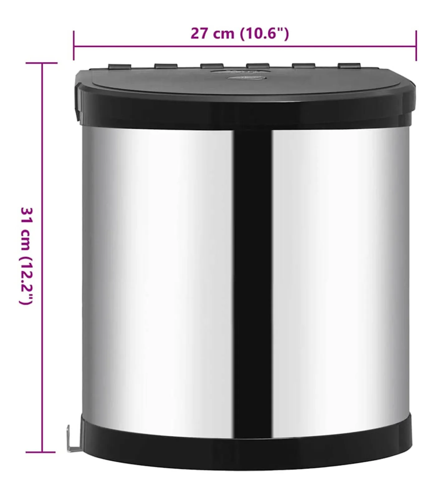 Sale Keukenvuilnisbak inbouw 12 L roestvrij staal Manden En Bakken