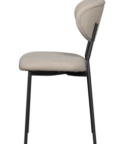 Outlet Kjeld Eetkamerstoelen - Polyester - Naturel - Set van 6 Stoelen