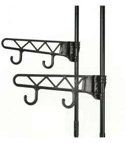 Kledingrek 55x28,5x175 cm staal en ongeweven stof zwart Organiseren