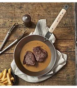 New Koekenpan Mineral B Hout - ø 24 cm - zonder anti-aanbaklaag Potten & Pannen