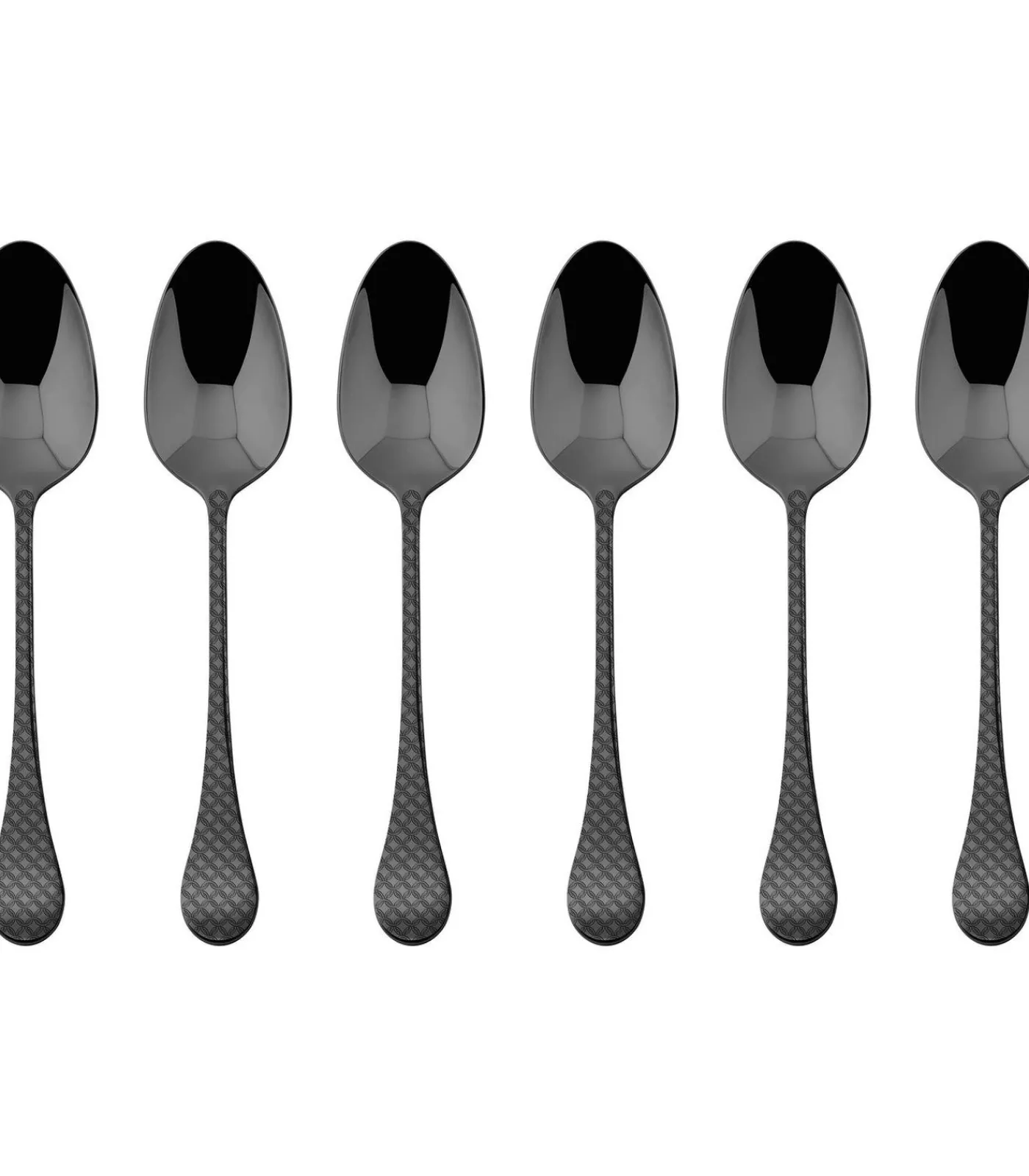 Hot Koffielepel Taormina Zwart 6 Stuks Bestek