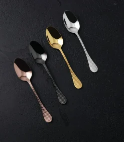 Hot Koffielepel Taormina Zwart 6 Stuks Bestek