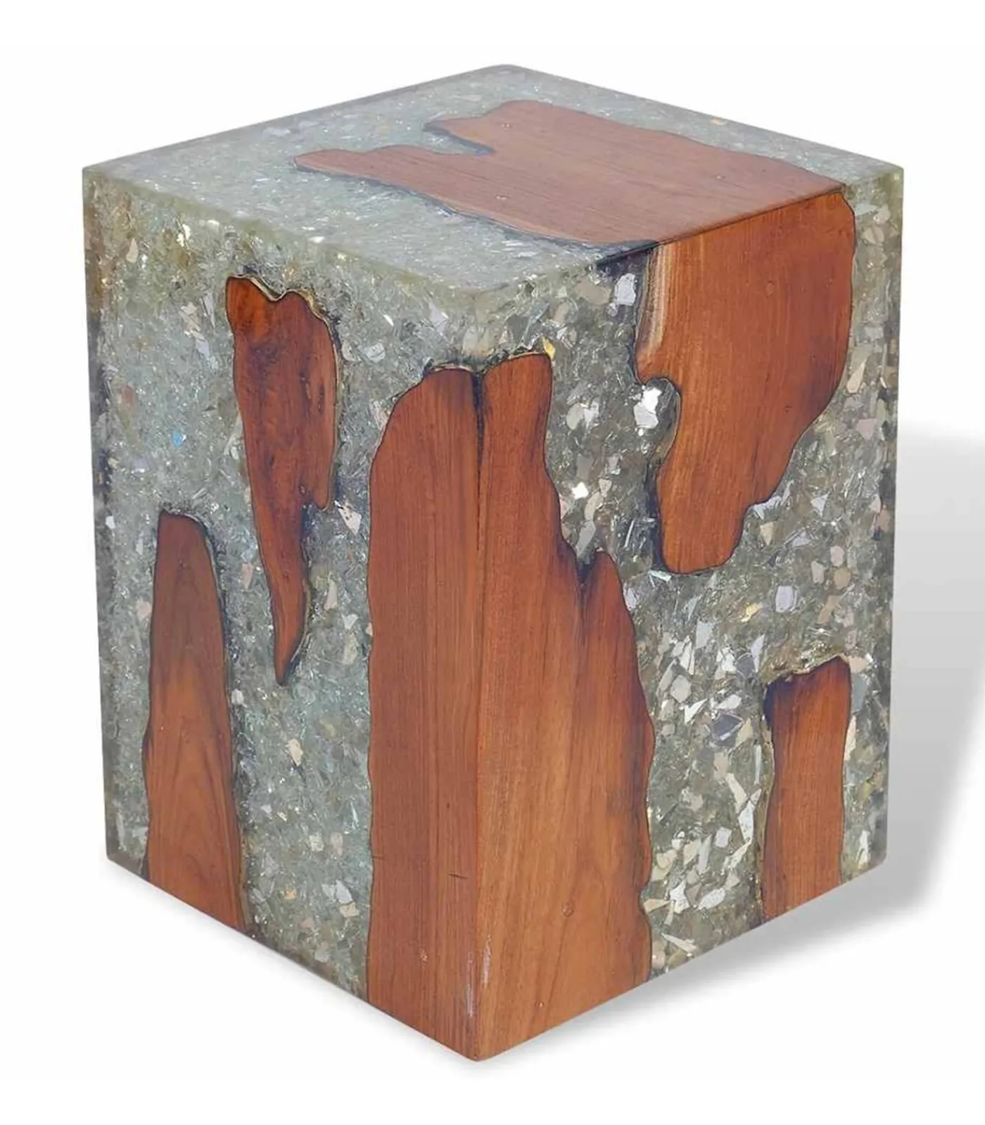 Kruk massief teakhout en hars Stoelen