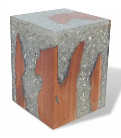 Kruk massief teakhout en hars Stoelen