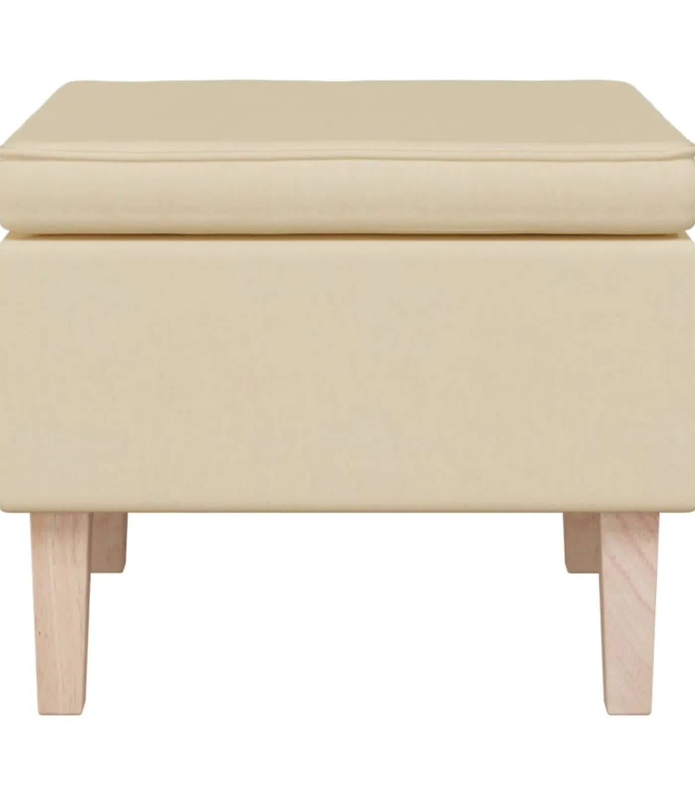 Discount Kruk met houten poten stof crèmekleurig Stoelen