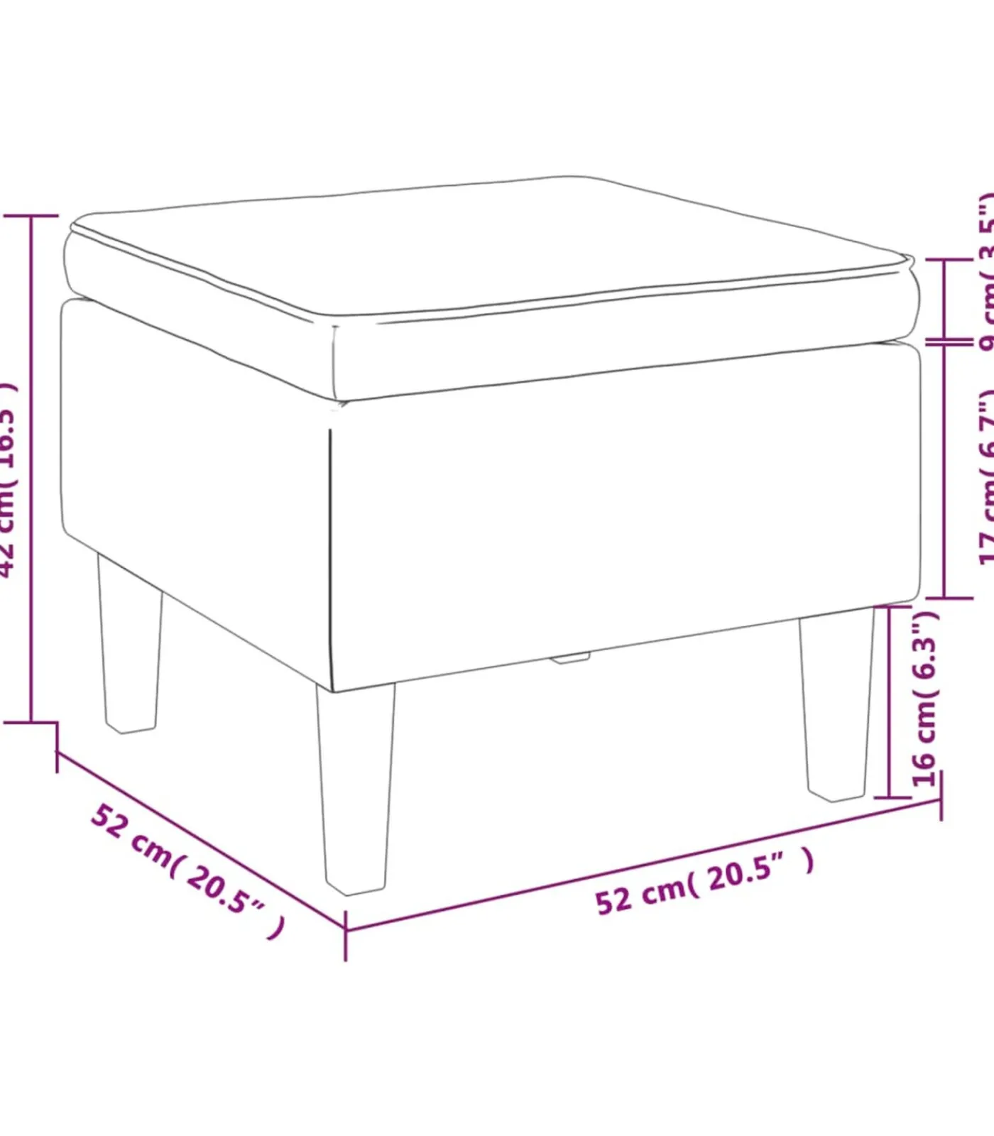 Discount Kruk met houten poten stof crèmekleurig Stoelen